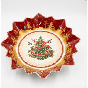 Villeroy & Boch Toy's Fantasy Star Bowl Christmas Tree & Doves Holiday Decor
